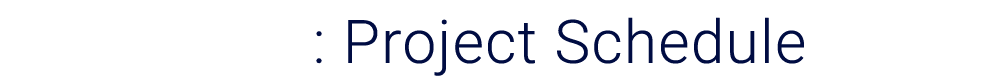 ﻿Appendix D: Project Schedule