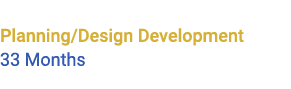 Planning/Design Development 33 Months