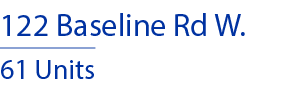 122 Baseline Rd W. 61 Units
